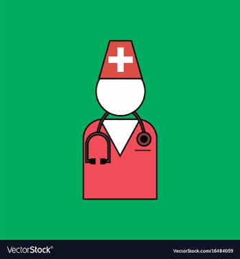 Flat icon design collection doctor silhouette vector image