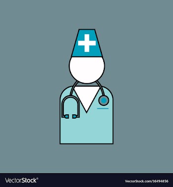 Flat icon design collection doctor silhouette vector image