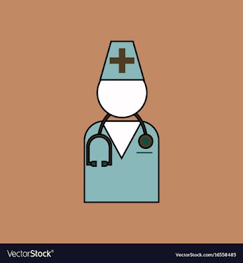 Flat icon design collection doctor silhouette vector image