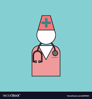 Flat icon design collection doctor silhouette vector image