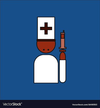 Flat icon design collection doctor with syringe vector image
