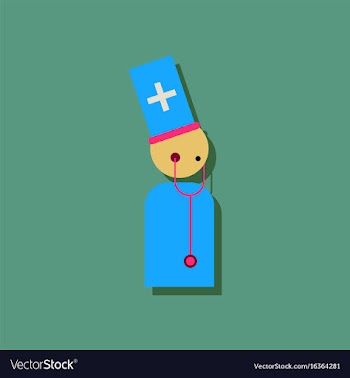 Flat icon design collection doctor with vector image