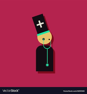 Flat icon design collection doctor with vector image