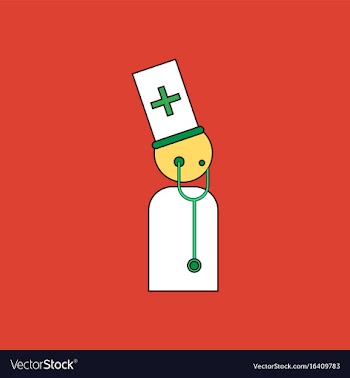 Flat icon design collection doctor with vector image