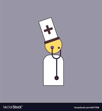 Flat icon design collection doctor with vector image