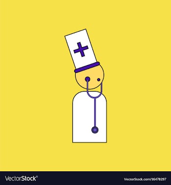 Flat icon design collection doctor with vector image