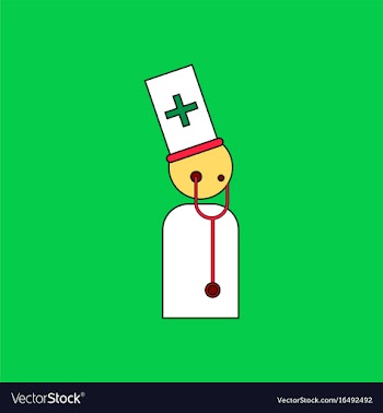 Flat icon design collection doctor with vector image