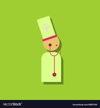 Flat icon design collection doctor with vector image