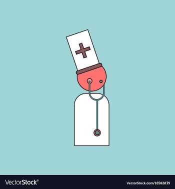 Flat icon design collection doctor with vector image
