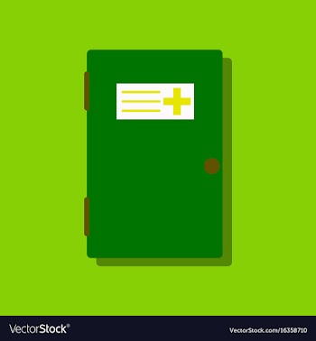 Flat icon design collection doctors door in vector image
