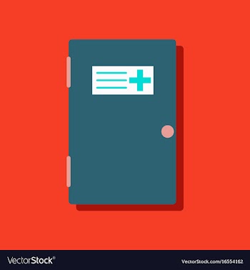 Flat icon design collection doctors door in vector image