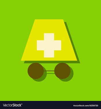 Flat icon design collection doctors face vector image