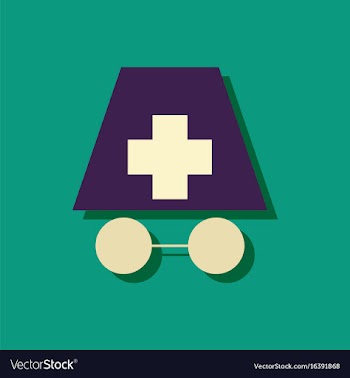 Flat icon design collection doctors face vector image