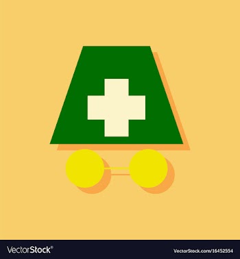 Flat icon design collection doctors face vector image