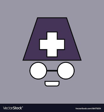 Flat icon design collection doctors face vector image