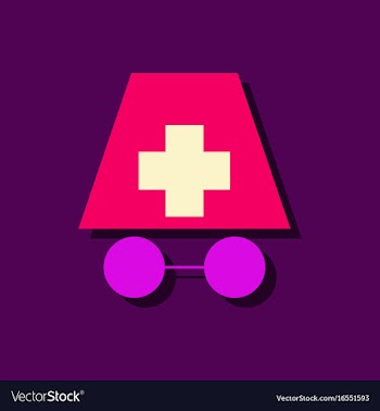 Flat icon design collection doctors face vector image
