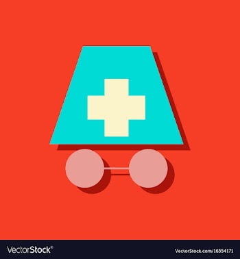 Flat icon design collection doctors face vector image