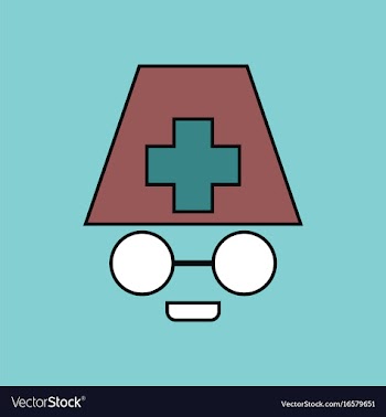 Flat icon design collection doctors face vector image