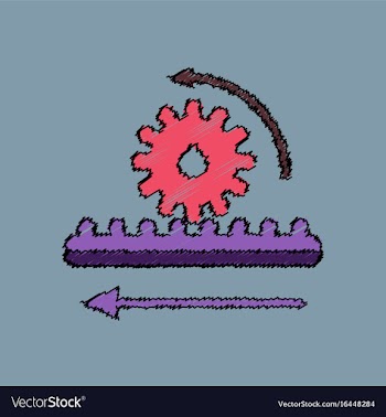 Flat icon design collection during gear in vector image