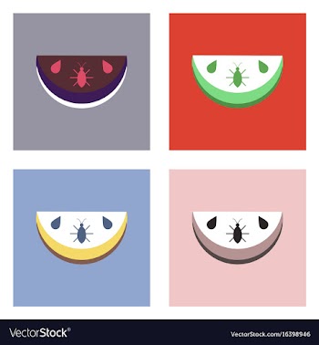 Flat icon design collection earth layers vector image
