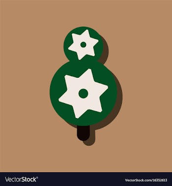 Flat icon design collection eco tree with vector image