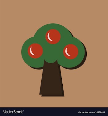 Flat icon design collection ecological tree in vector image