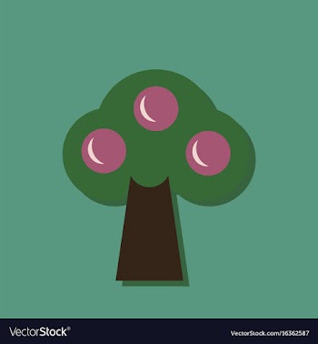 Flat icon design collection ecological tree in vector image