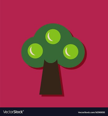 Flat icon design collection ecological tree in vector image