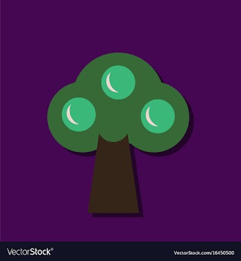 Flat icon design collection ecological tree in vector image