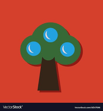 Flat icon design collection ecological tree in vector image