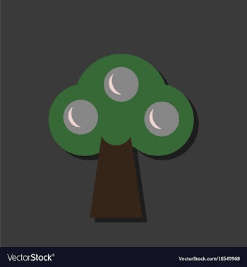 Flat icon design collection ecological tree in vector image