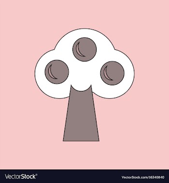 Flat icon design collection ecological tree vector image