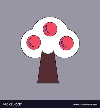 Flat icon design collection ecological tree vector image