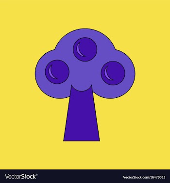 Flat icon design collection ecological tree vector image