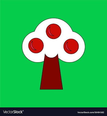 Flat icon design collection ecological tree vector image
