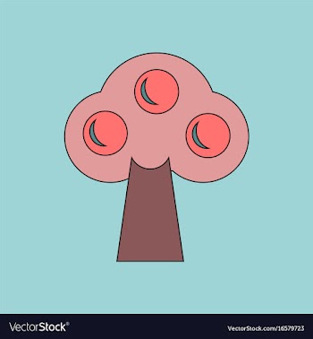 Flat icon design collection ecological tree vector image