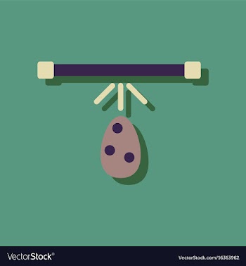 Flat icon design collection effect on egg in vector image