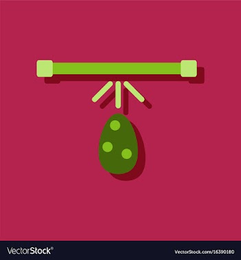 Flat icon design collection effect on egg in vector image