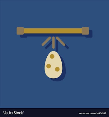 Flat icon design collection effect on egg in vector image