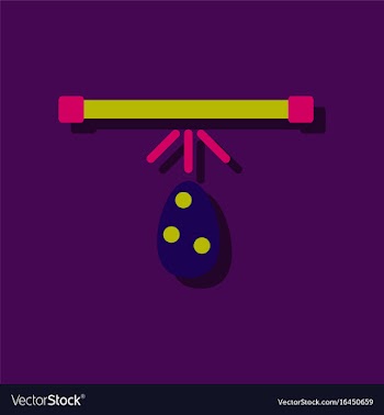 Flat icon design collection effect on egg in vector image