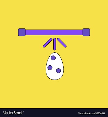Flat icon design collection effect on egg vector image