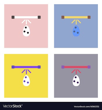 Flat icon design collection effect on egg vector image