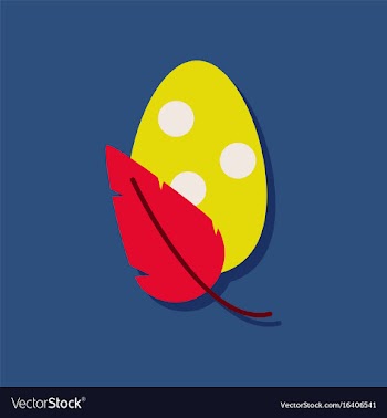 Flat icon design collection egg and leaf in vector image
