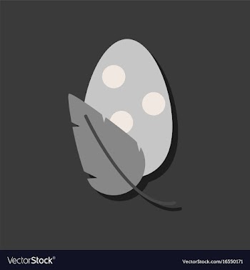 Flat icon design collection egg and leaf in vector image