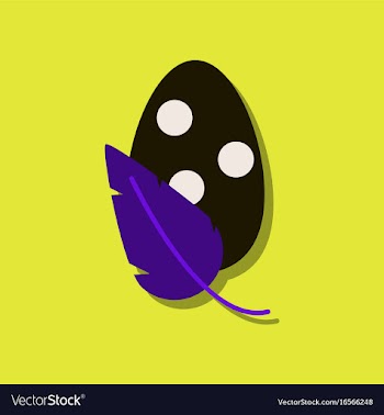 Flat icon design collection egg and leaf in vector image