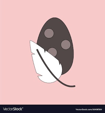 Flat icon design collection egg and leaf vector image