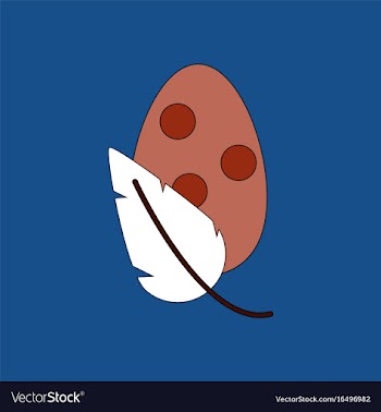 Flat icon design collection egg and leaf vector image