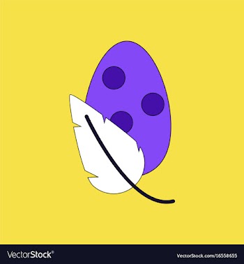 Flat icon design collection egg and leaf vector image