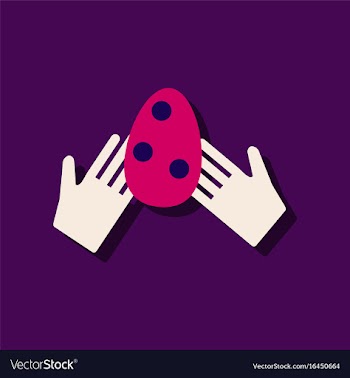 Flat icon design collection egg in hands in vector image