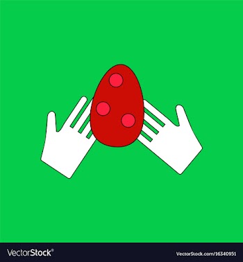 Flat icon design collection egg in hands vector image